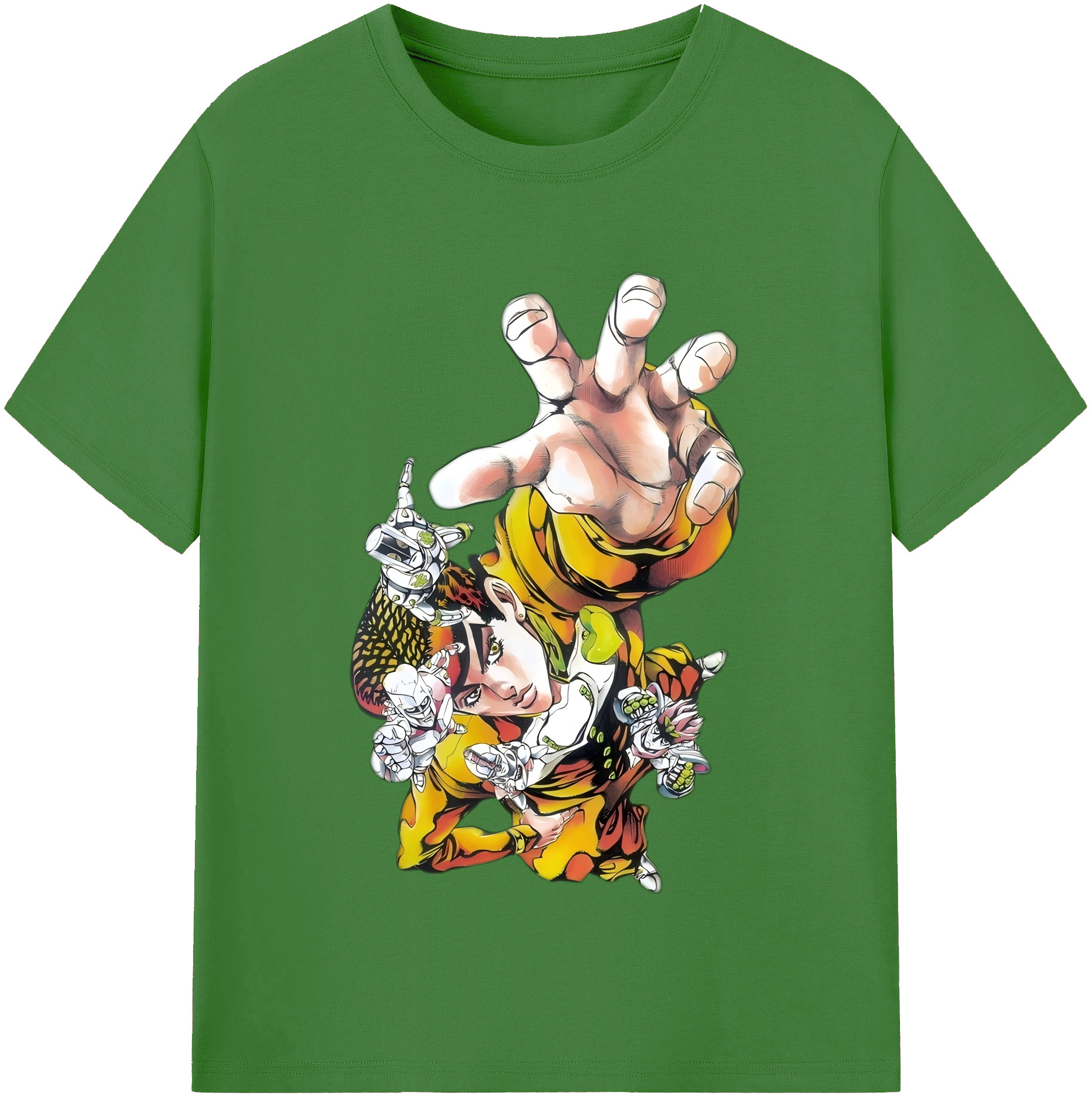 （画像用） ジョジョの奇妙な冒険 ひがしかた じょうすけ JoJo's Bizarre Adventure Higashikata Josuke レディースカジュアルプリントTシャツ（綿100％）